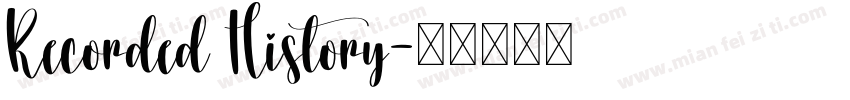Recorded History字体转换